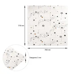 Декоративна 3D панель Sticker Wall самоклейка 700x770x3мм Зірки цегла 021-3 SW-00000693 - мініатюра 3