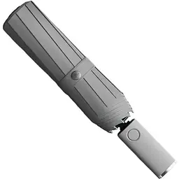 Парасолька складана автоматична Zuodu Umbrella LED ZD220 сіра