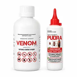 Комплект від бліх для 1-кімнатної квартири Venom суспензія+пудра Pudra