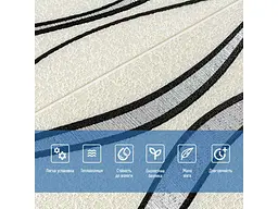 Панель стінова 3D STICKER WALL 700 * 700 * 5мм Білі хвилі (195) SW-00000767 - мініатюра 5