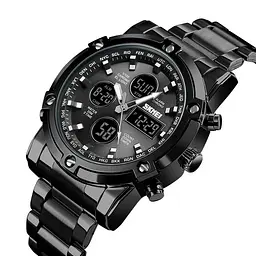 Наручний годинник чоловічий 1389BK All Black Skmei acs0030778 - мініатюра 2
