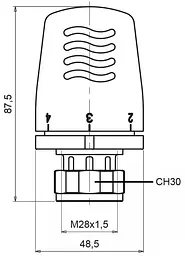 Термоголовка Icma M28x1.5 No1100 (821100AC20) - мініатюра 2