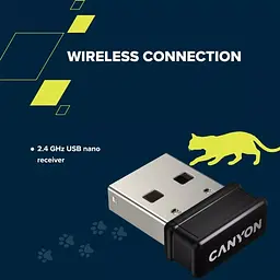 Комплект Canyon HSET-W6 Kitty Edition Wireless UA Violet (CNS-HSETW6VT) - мініатюра 7