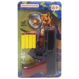 Пістолет на кульках Golden Gun м'яких іграшковий дитячий Чорний (IW-181-W-152)