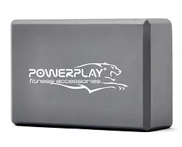 Блок для йоги PowerPlay 4006 Yoga Brick Сірий (PP_4006_Grey_Yoga_Brick) - мініатюра 2