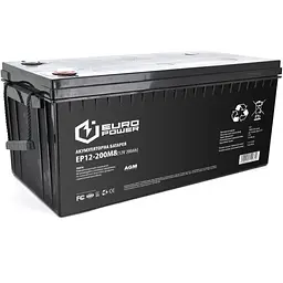 Акумуляторна батарея EUROPOWER AGM EP12-200M8 12V 200Ah (522 x 240 x 219) Black Q1/18