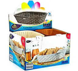 Хлібний кошик Irak Plastik, під ротанг, сіра (EK115) - мініатюра 3