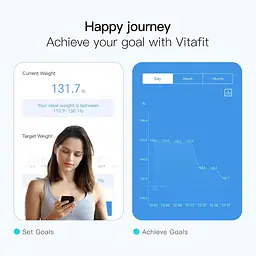 Ваги Vitafit Smart для ванної для ваги тіла, висока точність, зневоднені ваги Professional Factory З 2001 року, App Sync 13 - мініатюра 2