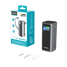Повербанк 20000mAh Choetech B815 Grey 130W QC3.0 PD3.0 TFT Smart дисплей, вбудований кабель (43-00166) - мініатюра 4