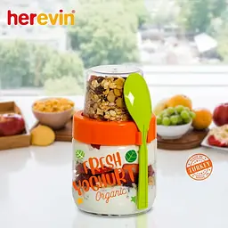Банка Herevin Fruit-Yoghurt з ложкою та контейнером 425 мл (6651282) - мініатюра 2