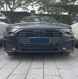 Емблема передня AUDI чорна глянцева 282х98 мм пластик (на кліпсах) OEM 4M0853605T94 - мініатюра 5