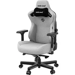 Крісло ігрове Anda Seat Kaiser 3 Fabric Size XL Grey (AD12YDC-XL-01-G-PV/F) - мініатюра 2