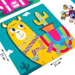 Набір для творчості Sticky strips "Лама" Vladi Toys VT4433-04 Укр - мініатюра 2
