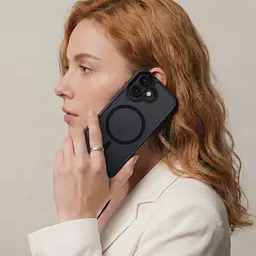 Чехол для Apple iPhone 16 Plus, Uniq MagCase, синий, противоударный, панель-накладка с MagSafe, ударопрочный TPU+PC, с магнитом MagSafe, поддержка полноценной беспроводной зарядки, ArmorStandart (ARM79502) - мініатюра 5