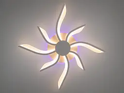 Стельовий світильник LED Diasha 2480/4+4WH, 65W, 3200K-6500K, білий акрил, сучасний стиль для дому - мініатюра 2