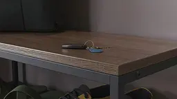 Банкетка універсальна Ferrum-decor Слайм 45x63x26 чорний ДСП Дуб Сонома Трюфель 16мм (FRD-104073) - мініатюра 2