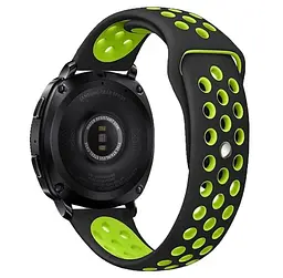 Спортивний ремінець Primo Perfor Sport для годинника Samsung Sport Gear SM-R600 Black Green - мініатюра 2