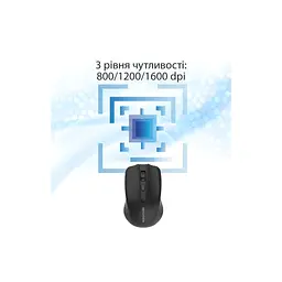 Мишка Promate Clix-8 Wireless Black (clix-8.black) - мініатюра 3
