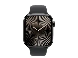 Смарт-годинник Apple Watch Series 10 GPS + Cellular 46mm Slate Titanium Case w. Black Sport Band - S/M (MWYD3) - мініатюра 2