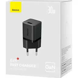 Мережевий зарядний пристрій Baseus GaN5 Fast Charger 1C 30W Black (CCGN070401) [105946] - мініатюра 3