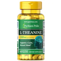 Амінокислота Puritan's Pride L-Theanine 200 мг, 60 капсул