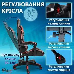 Геймерське крісло 4Points GT Червоне - мініатюра 11