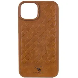 Чехол Polo кожаный Santa Barbara для Apple iPhone 15 Plus 6.7 Brown