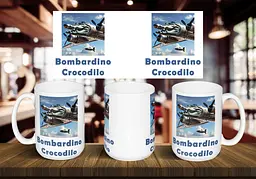 Чашка "Bombardino Crocodilo" 425 мл Рожева