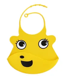 Силіконовий слинявчик з кишенею Kiddy Жовте усміхнене обличчя