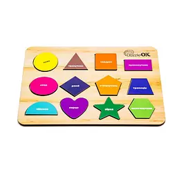 Розвиваюча іграшка PuzzleOK Фігури Арт-11231, 12 елементів дерев'яна