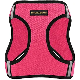 Шлея для собак Bronzedog Mesh Vest, розмір М, 42х47 см, рожева - мініатюра 2