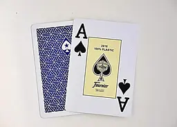 Карти гральні Fournier EPT 100% Plastic Jumbo Index (blue) (10018440) - мініатюра 3