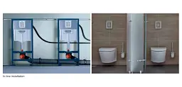 Інсталяція для підвісного унітазу Grohe Rapid SL + кнопка Skate Cosmopolitan 30412 - мініатюра 8