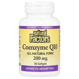 Коензим Q10 Natural Factors Coenzyme Q10 200 mg, 30 капсул