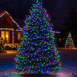 Новорічна гірлянда вулична Різдвяна фея GarlandoPro 50 м 500 LED білий провід Мультиколор CF500L50MWML