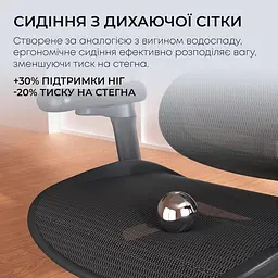 Офісне крісло Sihoo DORO C300L Mesh Black with footrest (DORO-C300L-A3-101-JT) - мініатюра 11