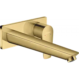 Змішувач Hansgrohe Talis E для раковини зі стіни прихованого монтажу 225 мм Polished Gold Optic 71734990 Золотий