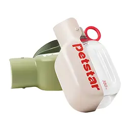 Дорожня складна поїлка для собак PetStar 350 мл зелена