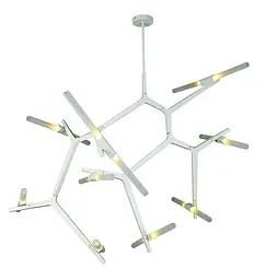 Люстра стельова Levistella 756LPR189-18 WH, G9, 18 ламп, білий, метал, скло, сучасний стиль