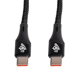 Кабель LogicPower C1001MC3 USB 3.0 Type-C - Type-C 100 Вт PD 1 м серый