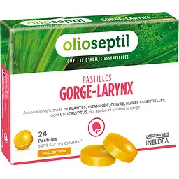 Пастилки для розсмоктування Olioseptil Горло - Гортань, Мед - Лимон 24 пастилки