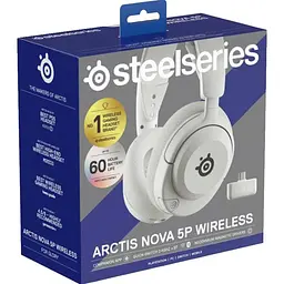 Ігрова гарнітура SteelSeries Arctis Nova 5P PS5 BT/WL White (61674) - мініатюра 8