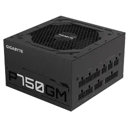 Блок живлення Gigabyte 750 Вт P750GM, Black, модульний, 120 мм (HYB), Active PFC, 80 Plus Gold, MB: 20+4 pin, CPU: 4+4 pin, VGA: 4 x 6+2 pin, 3xMolex / 1xFDD / 8xSATA, Захист: OVP/OPP/SCP/UVP/OCP/OTP (GP-P750GM) - мініатюра 4