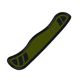 Накладка на ніж Victorinox 111мм зелений,чорний передня з лого (V+)