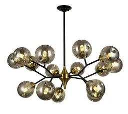 Люстры светильники в стиле лофт молекула Levistella 756PR0030-15 BK+BK