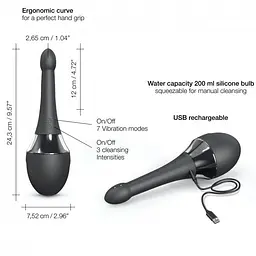 Автоматический анальный душ-вибратор Dorcel Douche Mate Pro - мініатюра 5