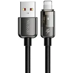 Кабель Mcdodo Auto Power Off Lightning Transparent Data Cable 1.2 м CA-3140 Чорний