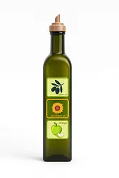 Пляшка скляна для олії та оцту Maraska olive/sun/vin 0,5 л з дозатором