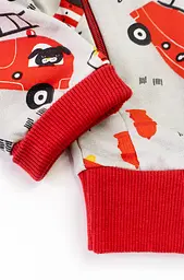 Чоловічок з відкритими ніжками з начосом на блискавці з малюнком Firetruck - мініатюра 4
