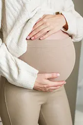 Демісезонні шкіряні лосини для вагітних Koln XL (48) Lullababe Бежевий - мініатюра 8